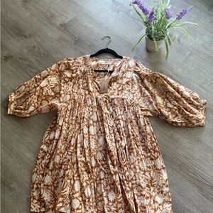 NATURAL LIFE Floral Tan and Cream Tunic